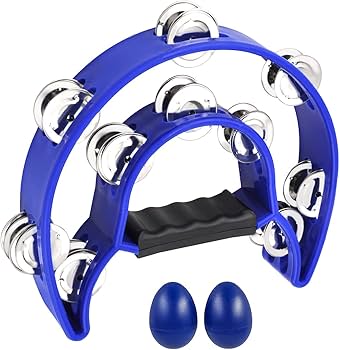 Amazon.com: EastRock Double Row Tambourine,Metal Jingles Hand Held